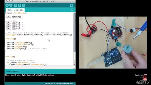 057 Stepper Motors Part 5  Using The AccelStep Library