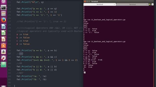 Go Golang Programming 11 - Boolean Data Type and Logical Operators смотреть онлайн