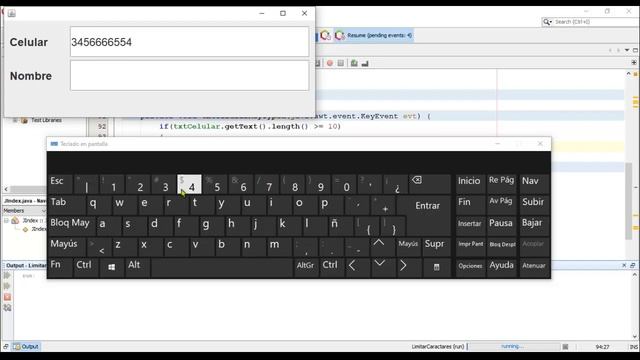 Limitar el ingreso de caracteres en un campo de texto JTextField en JAVA смотреть онлайн