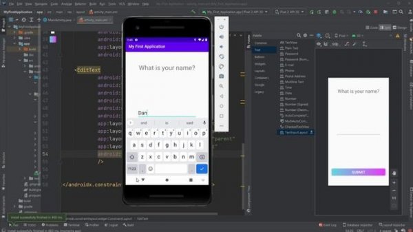 Android Studio #4 - Get text input with EditText
