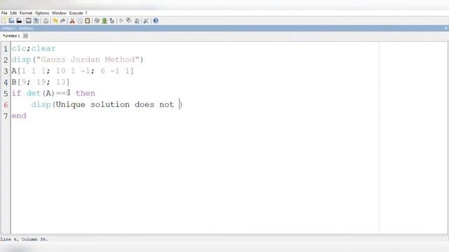 SCILAB:Gauss Jordan method смотреть онлайн