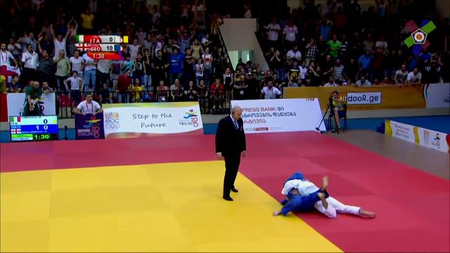 Robinzon Beglarishvili vs Manuel Lombardo European Youth Olympic Festival Tbilisi 2015 смотреть онлайн