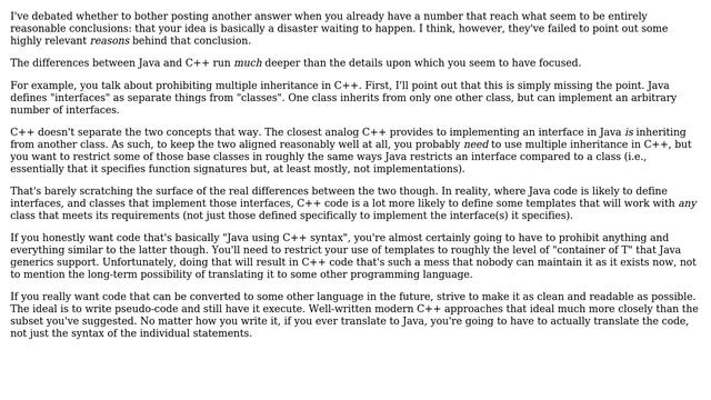 Should we avoid language features that C++ has but Java doesn't? (13 Solutions!!) смотреть онлайн