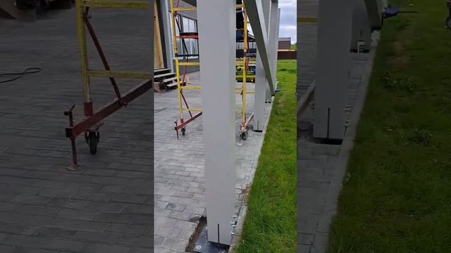 Навес из бруса. Plastnaves.ru