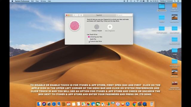 HOW TO ENABLE OR DISABLE TOUCH ID FOR ITUNES AND APP STORE IN MAC OS MOJAVE смотреть онлайн