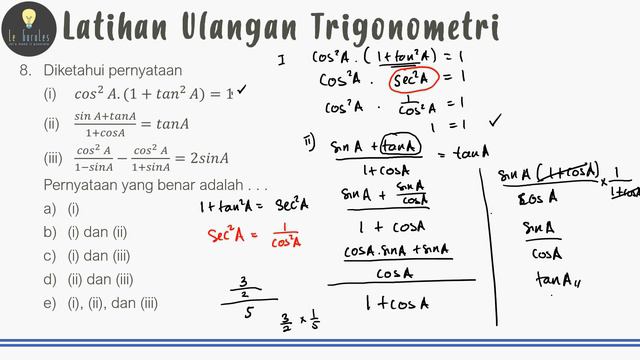 Soal Ulangan Trigonometri, Soal Penilaian Sumatif Trigonometri смотреть онлайн