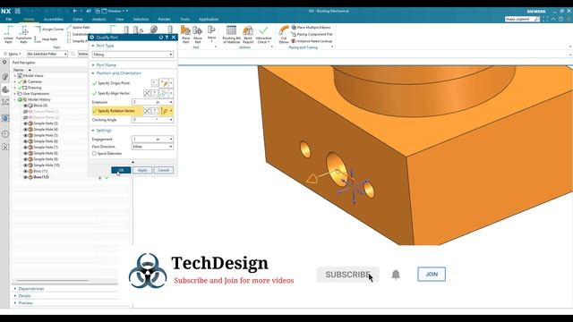 Siemens NX - Mechanical Routing || Create Fitting Port смотреть онлайн