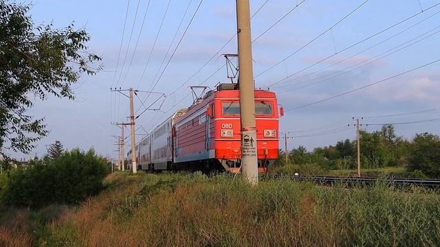 ЭП1- 080 с Двухэтажным пассажирским поездом 358Э Имеретинский курорт (Олимпийский парк) — Самара смотреть онлайн