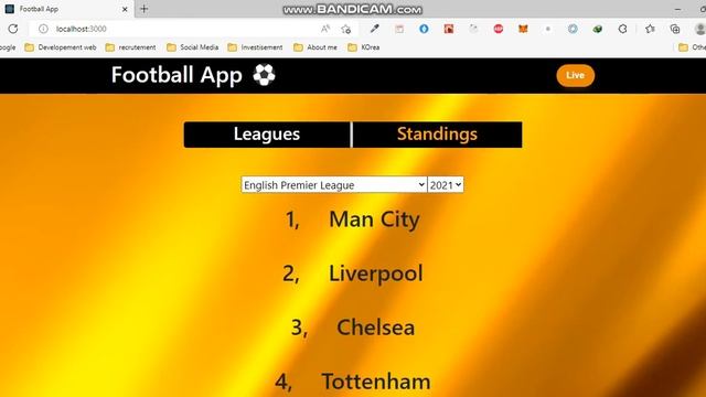 Football App with React JS using Rapid API And scorebat API смотреть онлайн