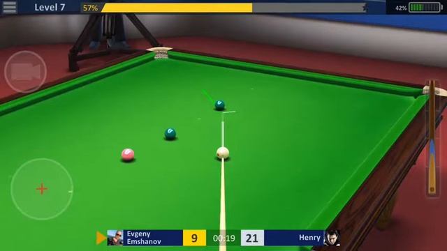 Snooker Stars Level 7: 21 pts in 31.2915 sec! смотреть онлайн