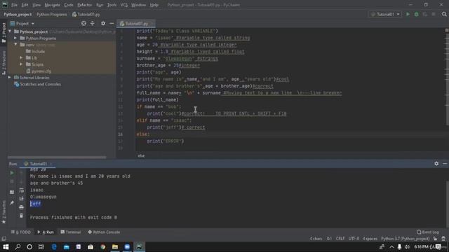 3.Variables If Elif Else For While Loop Comments in Python смотреть онлайн