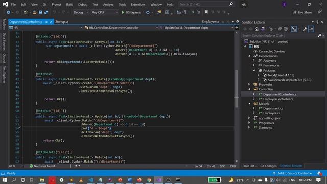 CRUD .NET core web APIs using Neo4j database смотреть онлайн