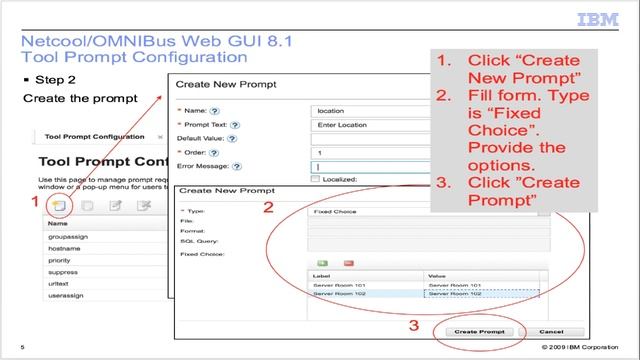 IBM Netcool Web GUI v8 1 Tool Configuration Prompt Fixed Choice смотреть онлайн
