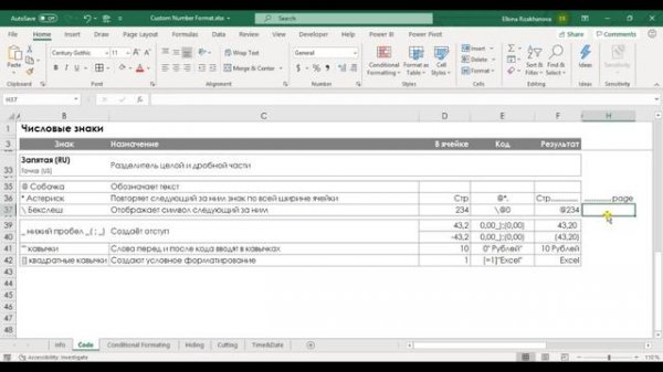 Пользовательские форматы в Excel  - Все форматы (Custom number formats)
