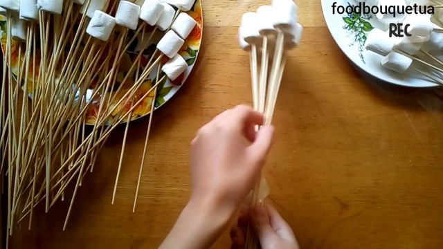 Букет из маршмеллоу своими руками! Букет из зефира! смотреть онлайн