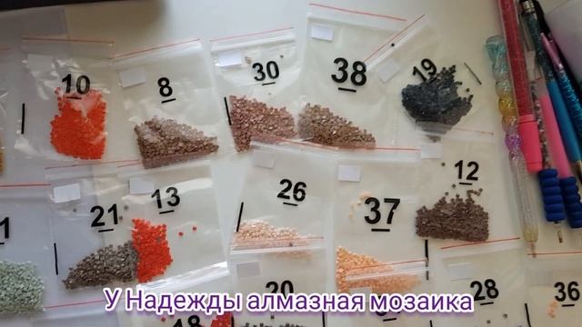 Выпуск 555/Обзор картины и организация страз/Дама в шляпе/Алмазная мозаика/ смотреть онлайн