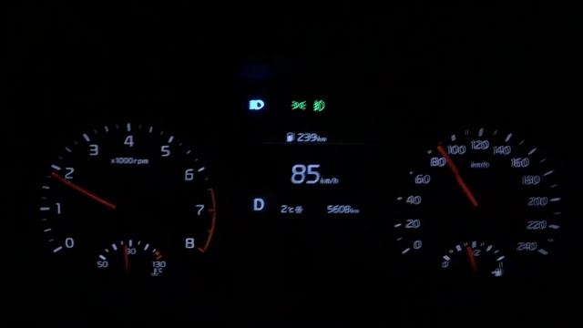 Обороты двигателя KIA Sportage 2020 1.6 AT GDI смотреть онлайн