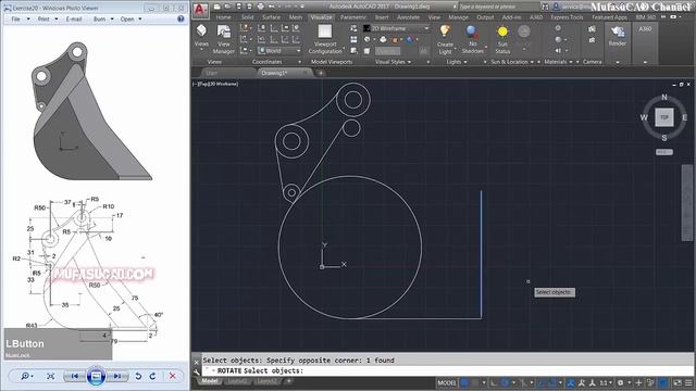 AutoCAD 2D Drawing Excavator Bucket Exercise 20 смотреть онлайн
