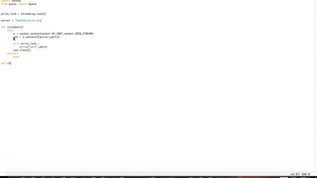 port scanner with threading смотреть онлайн