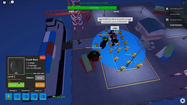 Golden Crook Boss Only | Tower Defense Simulator | ROBLOX смотреть онлайн