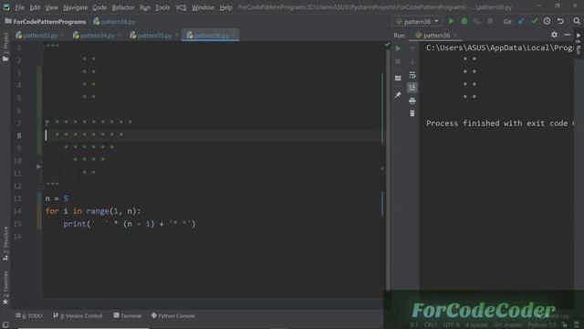 Python Pattern Printing Programs | Pattern Programming With Python #36 смотреть онлайн