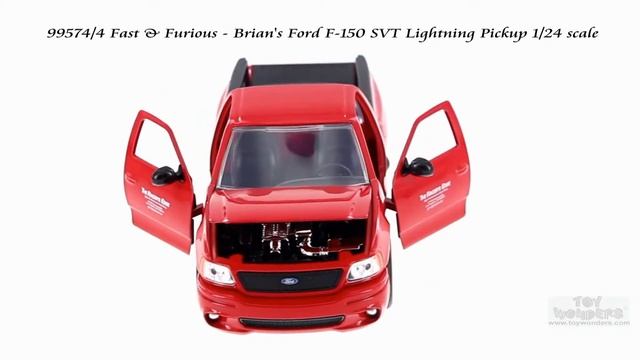 99574/4 Jada Toys Fast & Furious - Brian's Ford F-150 SVT Lightning Pickup Truck смотреть онлайн