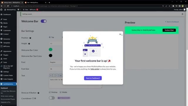 Sticky Header with Sticky Notification Bar in WordPress for Any Theme | 1 Minute Implementation смотреть онлайн