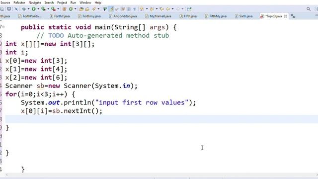 class-22 Jagged Array in Java смотреть онлайн