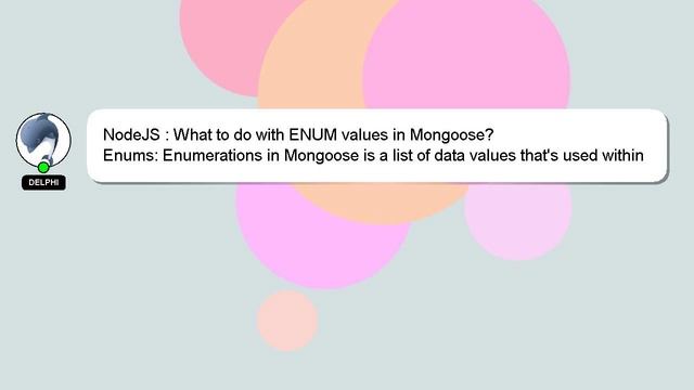 NodeJS : What to do with ENUM values in Mongoose? смотреть онлайн