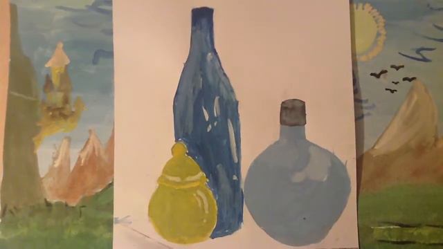 #Draw :Мои начищающие работы в художественной школе . смотреть онлайн