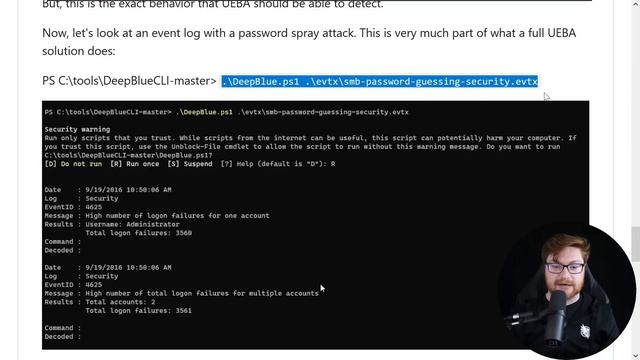 Quick Forensics Of Windows Event Logs (DeepBlueCLI)