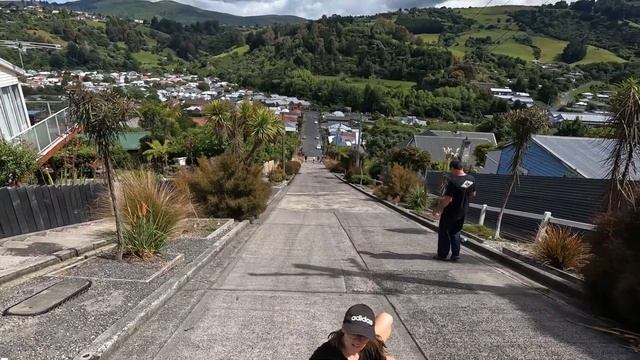 Dunedin - Baldwin Street - steepest street in the world смотреть онлайн