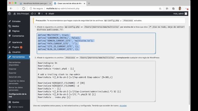 WordPress Multisite para gestionar una red de sitios смотреть онлайн