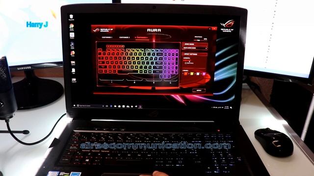 Asus Rog Strix Change Keyboard Colour RGB Settings Aura Core смотреть онлайн