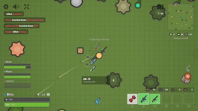 MYTHIC ZOMBIE Invasion! - ZombsRoyale.io Gameplay - iO Game like Fortnite смотреть онлайн