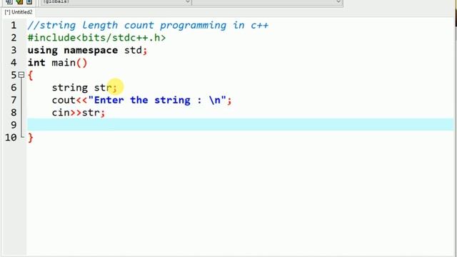 #string length count programming in c++ смотреть онлайн