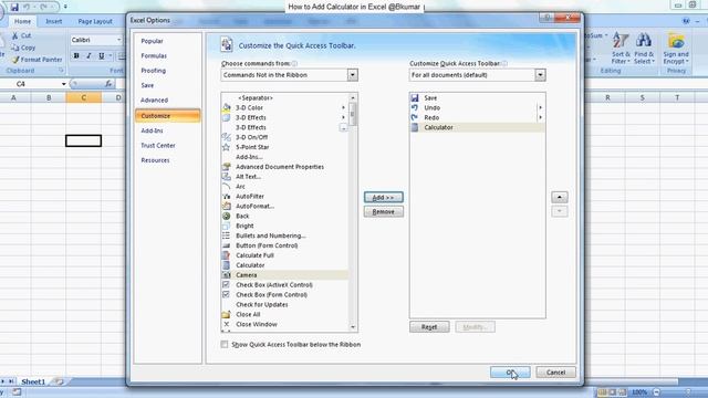 How to add Calculator in Excel смотреть онлайн