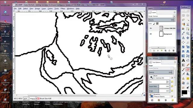#2 GIMP Color Portrait 2 Creating Contiguous Regions With Pencil Or Eraser смотреть онлайн