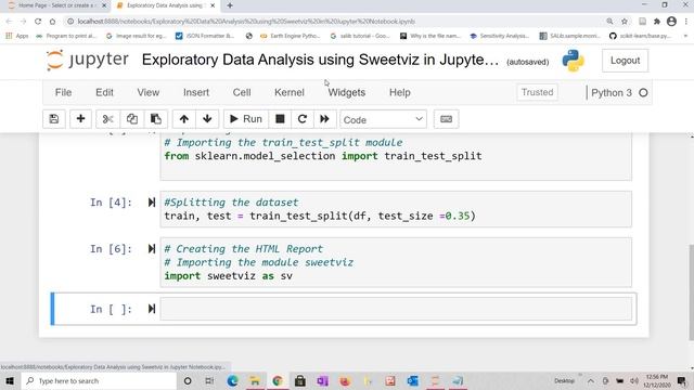 Exploratory Data Analysis using Sweetviz in Jupyter Notebook смотреть онлайн