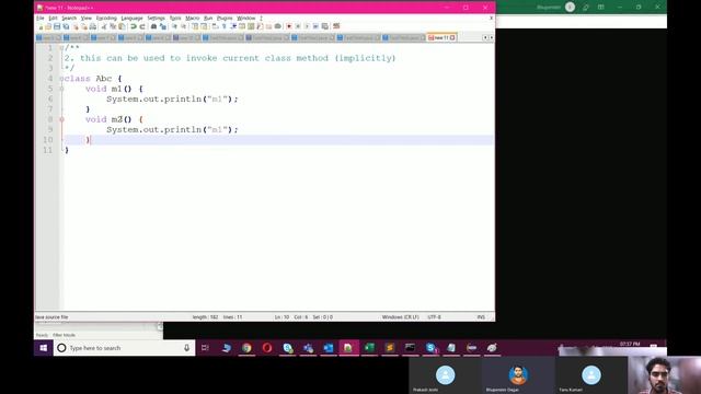 this keyword in Java смотреть онлайн