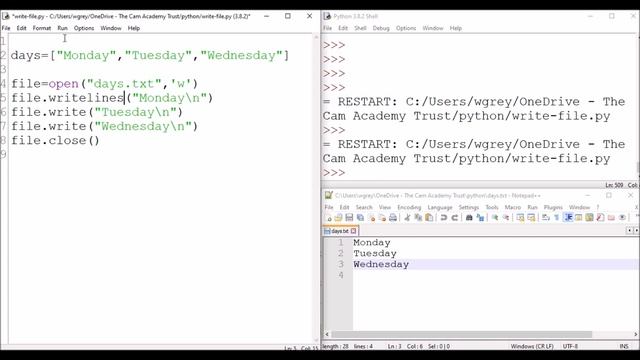 Writing to text files in Python смотреть онлайн