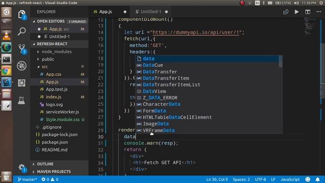 Reactjs 16 tutorial #21 fetch and Get data from Api смотреть онлайн