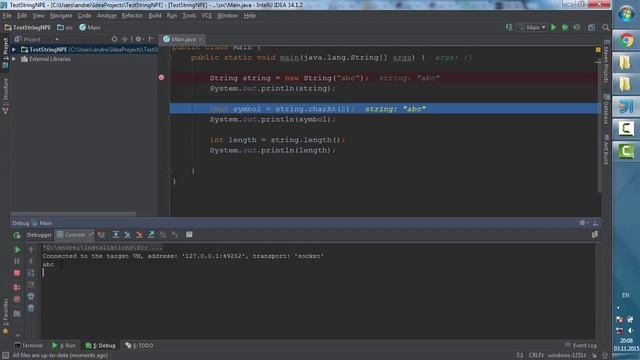 Method length() of String class in Java throws NPE смотреть онлайн
