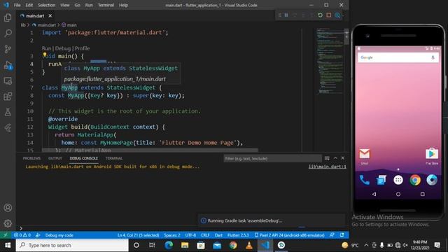 Open and Run Flutter App Project in Visual Studio Code (VS Code) IDE @flutter app developer смотреть онлайн
