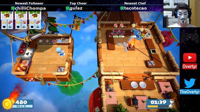 Overcooked 2 – Level 2-3 - 4-Stars World record! - 1 Player - Score: 996 смотреть онлайн