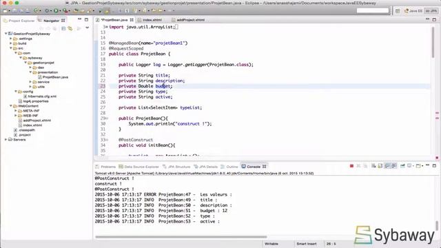 Tutoriel Hibernate et JSF: 77 - Remarque pour les attributs d'un managedBean. смотреть онлайн