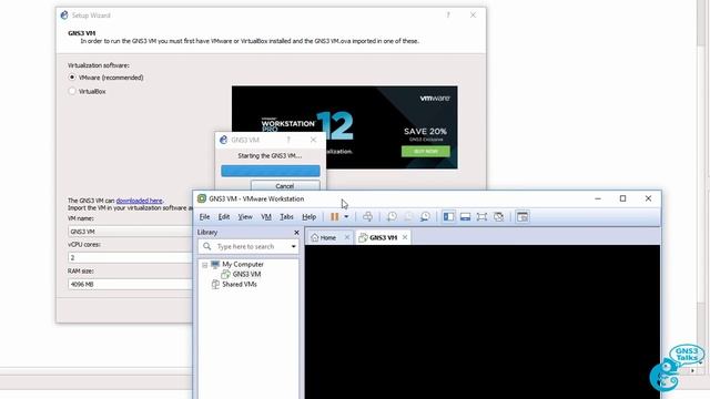 GNS3 VM Integration: GNS3 1.5.3, VMware and Windows 10 with GNS3 Talks смотреть онлайн