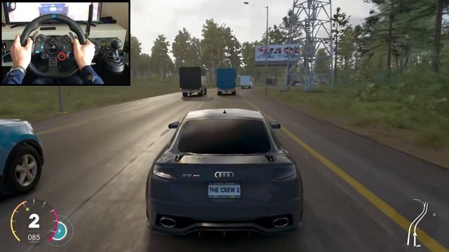 The Crew 2 Audi TT RS - Logitech g29 gameplay смотреть онлайн