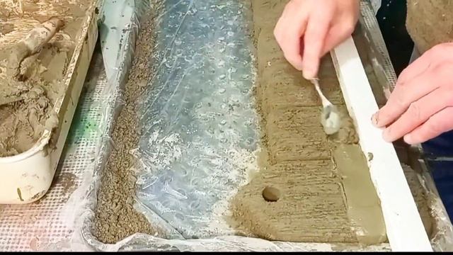 Заборчик из бетона, бордюр для клумбы своими руками из цемента для украшения сада или дачи. смотреть онлайн