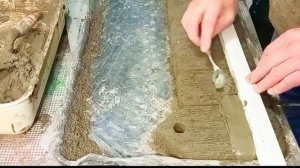 Заборчик из бетона, бордюр для клумбы своими руками из цемента для украшения сада или дачи.